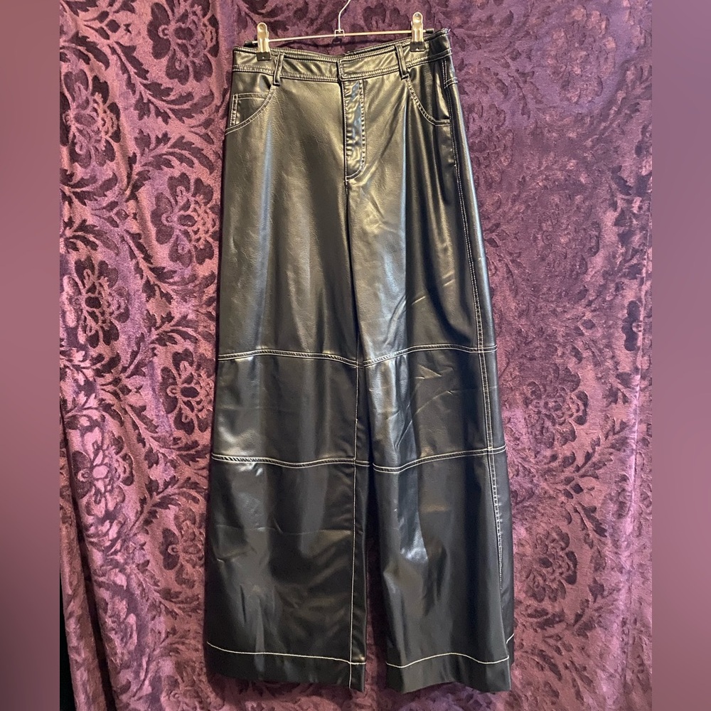 Zara Black Leather Pants